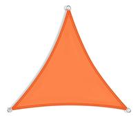 Waterproof UV Block Awning Canopy 3,5x3,5m Outdoor Sun Shade Sail for Garden Beach Patio with Rope Fixing Kit 98% Sun Protection Orange