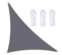 Waterproof UV Block Right Triangle Sun Shade SailOxford Cloth Awning for Outdoor Patio Garden & Terrace Parties (4x4x5.7m Gray)