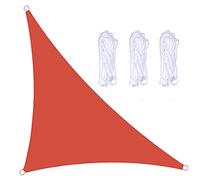 Waterproof UV Block Right Triangular Sun Shade Sail AwningOxford Cloth for Outdoor Garden & Terrace Parties 5x5x7m Red Sun Protection