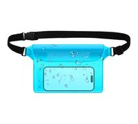 Waterproof Waist Pack, Waterproof Fanny Pack, Cell Phone and Passport Wallet Purse, Dry Protector for Boating, Swimming, Snorkeling, Kayaking, Beach, Pool, and Travel, blu, Se référer au descriptif