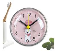 Waterproof Wall Clocks - Suction Cup Silent Non Ticking Small Cute Kitchen Clock | Modern Room Decor Clock for Home Living Room Bathroom Office Classroom Desk Shelf
