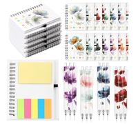 Watersay 48 quaderni per la festa della mamma, regali cristiani, con note adesive, diario di preghiera, quaderni religiosi, penna regalo per donne e uomini, scuola domenicale (stile pagina con linee