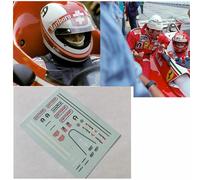 Waterslide Decals 1/18 CLAY REGAZZONI FERRARI F1 driver car model auto
