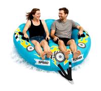 Watersports gonfiabile trainabile Booster Tube - Due persone acqua barca galleggiante zattera di traino, gonfiabile Pull Boats/Tubi/Towables w/doppio sedile, PVC vescica, imbottitura in schiuma,