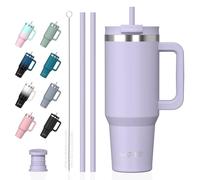 WATERSY Tazza Termica Grande 1182 ml con Manico, Tazza Mug Termica 40oz a Doppia Parete, Impermeabile & Lavabile in Lavastoviglie, Mantiene Freddo 12h/Caldo 6h, per Ufficio, Viaggi, Palestra (Viola)