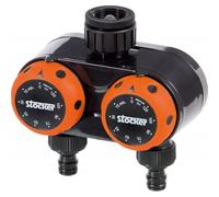 PROGRAMMATORE MANUALE DOPPIO DUE STOCKER WATERTIMER CENTRALINA TIMER 2 VIE 1 3/4