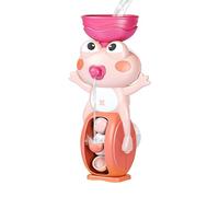 Waterwheel Bathing Toy - Cute Frog Suction Spinner, Educational Water Play Activity Set, Sensory Learning For , Strong Grip Cup Design, Safe Build | Kids Bath Pool Vacation Outdoor Fun