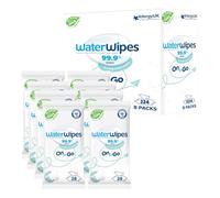 WaterWipes On The Go Wipes, 224 Pezzi (8 Confezioni), 99,9% Acqua, Deterge, Cura, Protegge, Senza Profumo, la confezione può variare