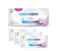 WaterWipes Sensitive+ Body & Intimate Wipes, Corpo e Igiene Intima, 90 Pezzi (3 Confezioni), Deterge, Cura, Protegge, 99,9% Acqua, Senza Profumo, Per Adulti