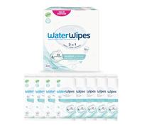 WaterWipes Sensitive+ On The Go Wipes, Salviettine On the Go, 224 Pezzi (8 Confezioni), Deterge, Cura, Protegge, 99,9% Acqua, Salviette Umidificate Senza Profumo