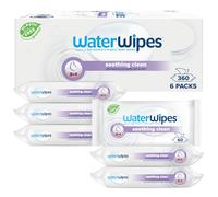WaterWipes Soothing Clean Baby Wipes, 360 Pezzi (6 Confezioni), 99% Acqua con Estratti Botanici, Deterge, Cura, Lenisce, Senza Profumo, la confezione può variare