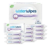 WaterWipes Soothing Clean Baby Wipes, 720 Pezzi (12 Confezioni), 99% Acqua con Estratti Botanici, Deterge, Cura, Lenisce, Senza Profumo, la confezione può variare