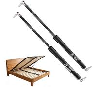 WateryWave 350MM 400N Molle a Gas con Teste a Sfera Pistoni per Letto Contenitore Matrimoniale Pistoncini per Mobili Ante Cucina Pistone a Gas (Peso del coperchio adatto 34.5-44.8kg) 2Pcs