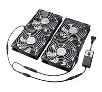 Wathai 4 ventole da 120 mm per rack server GPU, con regolatore di velocità da 220-240 V e flusso d'aria elevato per raffreddamento fai da te, armadi AV, televisori, router, amplificatori audio e