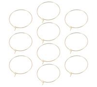 WATIIFUFU 10 Pezzi Orecchini Cerchio Grandi in Acciaio Inossidabile Oro, Design Sottile Oversize, Brillano, Eleganti e Minimalisti per Donna da Lavoro e Appuntamenti