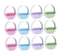 WATIIFUFU 12 Pezzi cestino della spesa fai da te cesto per bambini cesto per la caccia alle uova ceste cesti cestini di coniglio di pasqua ornamento pasquale