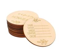 WATIIFUFU 16 Pezzi Carta di legno Milestone per shower numeri delle pietre miliari del bambino primo neonata pietra miliare del legno infantile carte cardine in legno