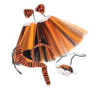 WATIIFUFU 1set Costume Cosplay Tigre Con Orecchie e Gonna Tutu Accessori Per Feste Di Halloween e Performance Teatrali Design Unico e Morbido Adatto Tutte Le Età