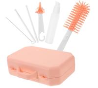 WATIIFUFU 1set Spazzole Per Pulizia Bottiglie Con Scatola Portatile Spazzole Per Pannolini Tettarelle e Per Design Pratico e Leggero Facile Da Trasportare e Conservare