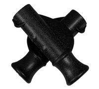 WATIIFUFU 2 Pezzi Copri Maniglia per Carrozzina e Carrello per Acquisti in Plastica Nera Impugnatura Ergonomica Riduce Affaticamento Mano per Anziani e Persone Ferite