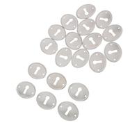 WATIIFUFU 20 Pezzi Copriserrature Ovali Vintage in Metallo Argento per Mobili e Cassettiere, Piastra Copriforo Serratura Robusta per Restauro Porte Armadi e Scrivanie