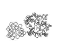 WATIIFUFU 20 Pezzi Ganci per Lacci Scarpe in Ottone Argento, Resistenti e Facili da Usare, Accessori la Vita Quotidiana e Progetti Fai-da-te