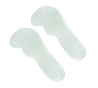 WATIIFUFU 2pezzi Natural Jade Massaging Board Scraping Plate Strumenti Bellezza Per Massaggi Casa Per e Spalle Strumento Gua Naturale Verde