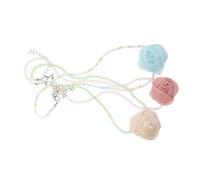WATIIFUFU 3 Pezzi Collana Fatta Mano Hawaiano Accessorio e Leggero per Vacanze e Estivi