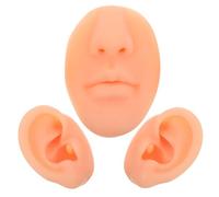 WATIIFUFU 3pezzi Set di Orecchie in Silicone Morbido Flessibile Strumenti per Piercing al Corpo Orecchie Naso e Bocca per Formazione Sul Piercing