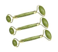 WATIIFUFU 3pezzi Strumento Massaggio Viso Massaggiatore Faciale Per Della Massaggio Rassodante e Sollievo Da Gonfiore Accessori Bellezza Naturali Verde