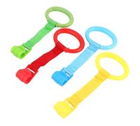 WATIIFUFU 4 pezzi Anelli per Imparare a Stare in Piedi Anelli Ergonomici e Resistenti per Letto o Culla Giochini Colorati per Sviluppo Motricità