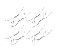 WATIIFUFU 4 Pezzi Ganci da Espositore Salvaspazio per Cucina e Sala da per Piatti a Molla Invisibile in Inox, Supporto a Filo W per Piatti e Vassoi da 14-18 Cm