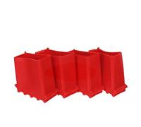 WATIIFUFU 4 Pezzi Piedini in Gomma Antiscivolo per Scala Pieghevole Rossi 2,5x5 Cm Cuscinetti Protettivi per Pavimenti per Uso Interno ed Esterno Accessori di Ricambio per Scale