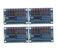 WATIIFUFU 4 Pezzi8 Tubo digitale LED 8 bit modulo display tubo digitale a LED microcontrollore modulo display tm1638 chiave modulo display con tasti tubo digitale 8 tasti circuito