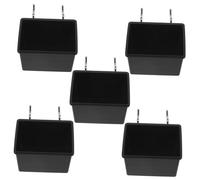 WATIIFUFU 5pezzi Cassette Organizer Per Pannello Contenitori Resistenti Per Garage e Negozio Bidoni Utility Per Attrezzi Nero