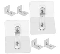 WATIIFUFU 6 pezzi Kit Ancoraggi Adesivi Ribaltamento per Mobili Fissaggio senza Trapano per Sicurezza Staffe Mobili per Armadi Librerie e Scrivanie