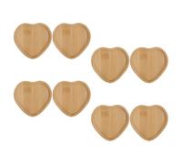 WATIIFUFU 8 Pezzi Set 8 Basi Sottobicchieri Fai da Te in Legno e Bambù a Forma di Cuore, Kit Mosaico Artistico per Decorazioni Casa, Protezione Tavoli da Calore e Umidità, Accessori Creativi