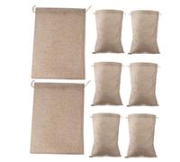 WATIIFUFU 8 Sacchi Di Juta Per Conservare Patate - Contenitori Riutilizzabili Per Verdure - Grandi Sacchetti Con Coulisse - Sacchetti Per Conservare Verdure A Radice - 20x25 Cm