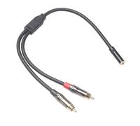 WATIIFUFU Adattatore Audio Femmina Doppio Connettore Maschio Cavo Jack per Computer Smartphone e Microfono con Connettori in Lega e Alluminio Rivestimento PVC Flessibile Resistente