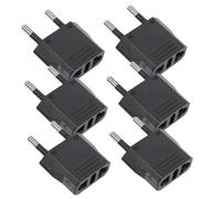 WATIIFUFU Adattatore da Viaggio 6 Pezzi Spina Europea in Rame e Abs, Convertitore di Prese US a 125-250v, Leggero e Compatto per Uso Domestico e Viaggi