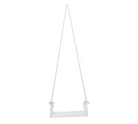 WATIIFUFU Altalena Supporto Versatile e Comodo in Legno Bianco per Fotografia Ragazzo Ragazza con Corda in Canapa per Scatti di Primi Compleanni e Momenti Preziosi