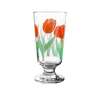 WATIIFUFU Bicchiere da Latte Stile Pastorale Retrò in Vetro al Piombo Bordo Liscio e Forma a Tulipano Multiuso per Bevande Eleganti e Vintage