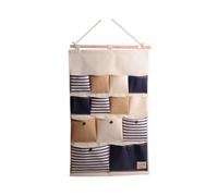 WATIIFUFU Borsa Portaoggetti Appesa da Parete in Cotone e Lino Organizer con Resistenti per Riviste Libri e Giochi Grande Capacità Salvaspazio per Casa e Ufficio