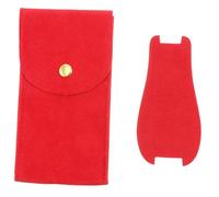 WATIIFUFU Borsa Portatile per Orologio in Flanella Rossa Chiusura a Scatto e Cuscinetto Integrato, Custodia da Viaggio per Orologi e Smartwatch