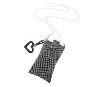 WATIIFUFU Borsa Tracolla Donna Elegante a Forma di Cuore con Strass, Materiale Acrilico e Nylon, Tracolla Regolabile per Cellulari e Valori, per Serate e Feste Cocktail
