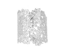 WATIIFUFU Bracciale a Manetta Intaglio Floreale e Design Aperto Regolabile per Donna Accessorio Moda per Eventi Casual e Formali