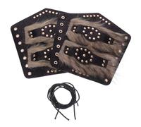 WATIIFUFU Bracciali Medievali Regolabili in Similpelle Set 2 Pezzi Tre Cinturini Polsini Rinascimentali Vintage per Cosplay e Travestimenti Halloween Unisex