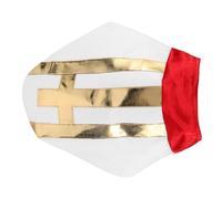 WATIIFUFU Cappello da Cardinale e Papa Leggero Copricapo Mitra Rosso per Costume Biblico e Cosplay Adulto Accessorio per Feste di Halloween e Spettacoli Religiosi