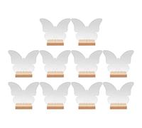 WATIIFUFU Cartelli da Tavolo a Forma di Farfalla con Design Semplice e Funzionale per Distinguere i in Acrilico 10 Set per Distinguere i per Ristoranti e Feste