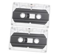 WATIIFUFU Cassette Audio Vuote da 30 Minuti, Set da 2 Pezzi Custodia Trasparente, Nastro Vergine per Registrazione Musica e Voce, Ricambio Standard per Microcassette Uso Educativo